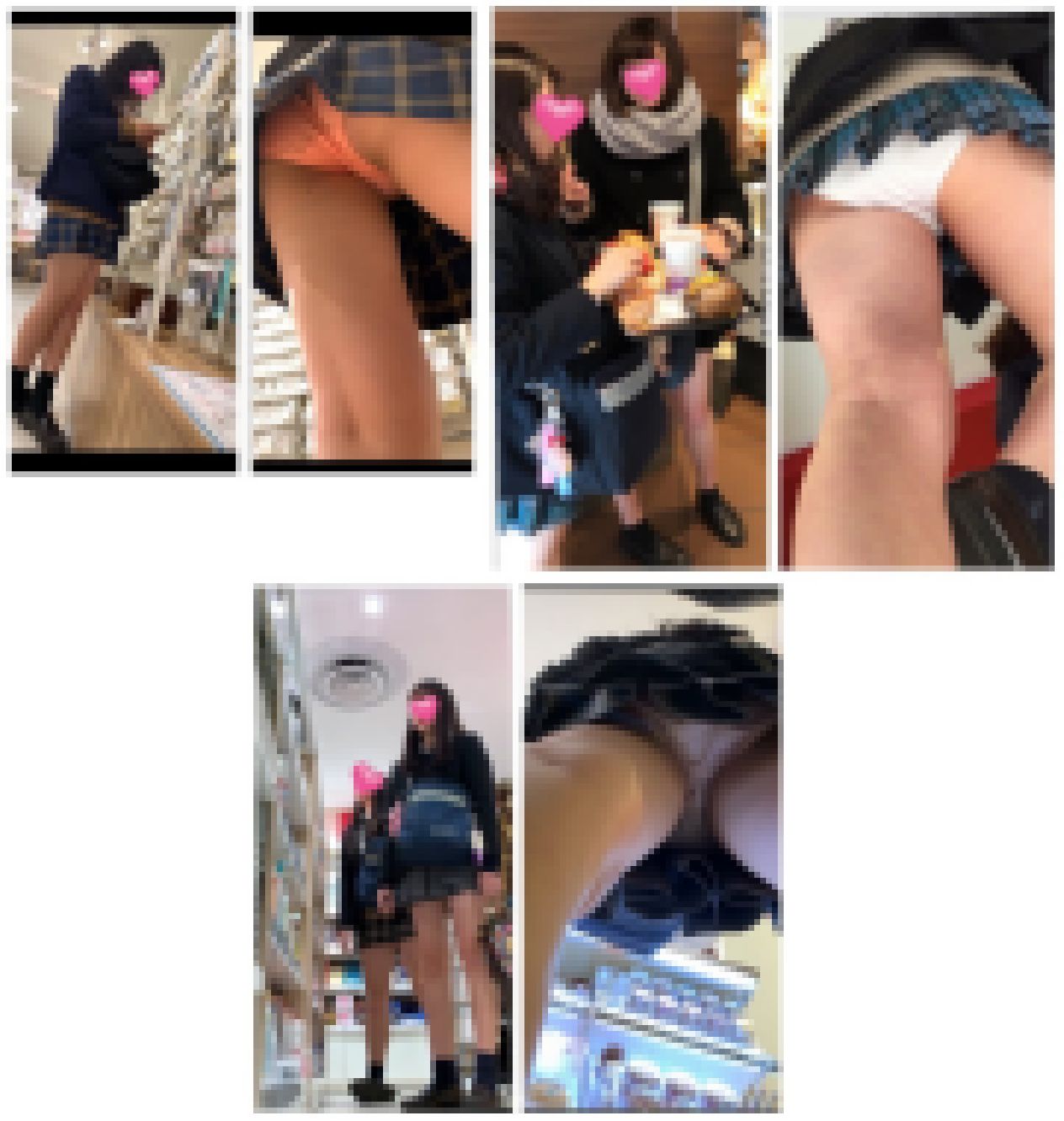 [4K]ミニスカJK逆さ撮り3本セット 画像