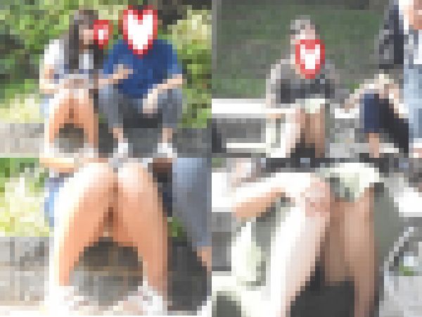 お座りお姉さん発見!!(FHD)大変です!!パンツが見えてますよ145 サンプル画像