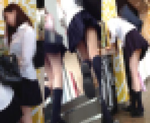 超ミニスカJ○２人の魅惑の生太もも生パンチラ隠し撮り★ サンプル画像