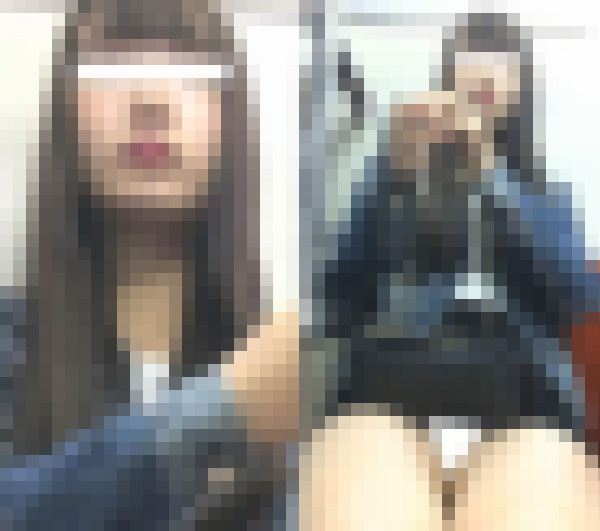 (電車対面）(顔出し）可愛いお顔はあどけなさが残るけど…▼ぞーんは大人な女子大生さんのタイトミニ▼○んてぃを超至近距離で観察して サンプル画像
