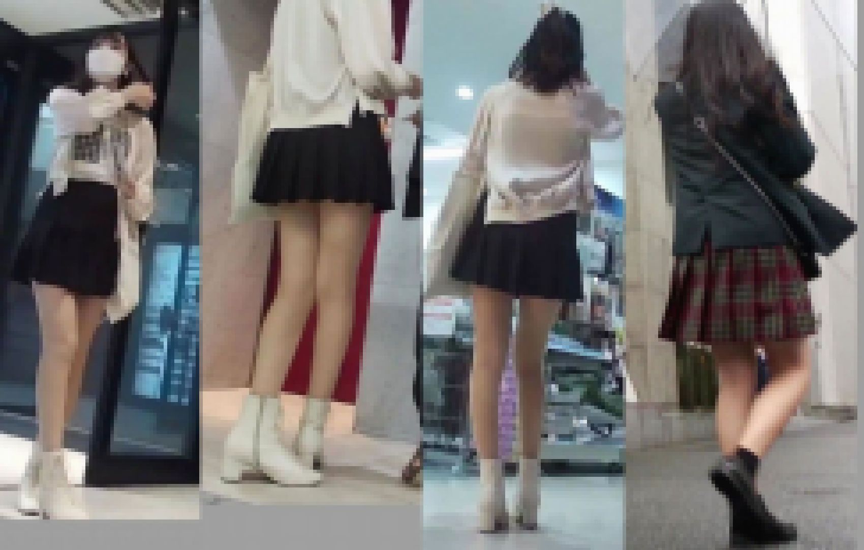 スーパーモデル級激ミニ脚長高身長美少女！と長編視感！６人！J●と大人美女３人と美少女一人計６人！Pチラ見え集！ サンプル画像