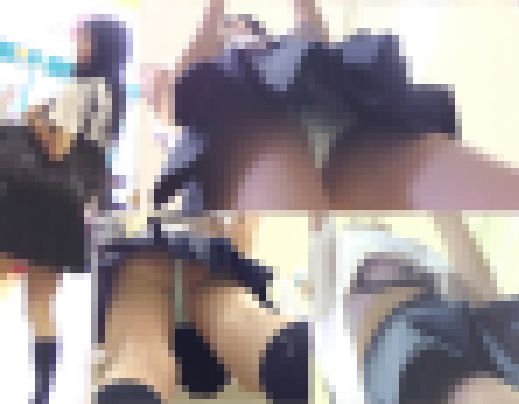 黒髪ロリ系美少女の可愛いパンツとセーラー服の隙間からのブラが丸見え！食い込み直す時の尻肉の揺れまで捉えました！白猫作品vol,0 サンプル画像