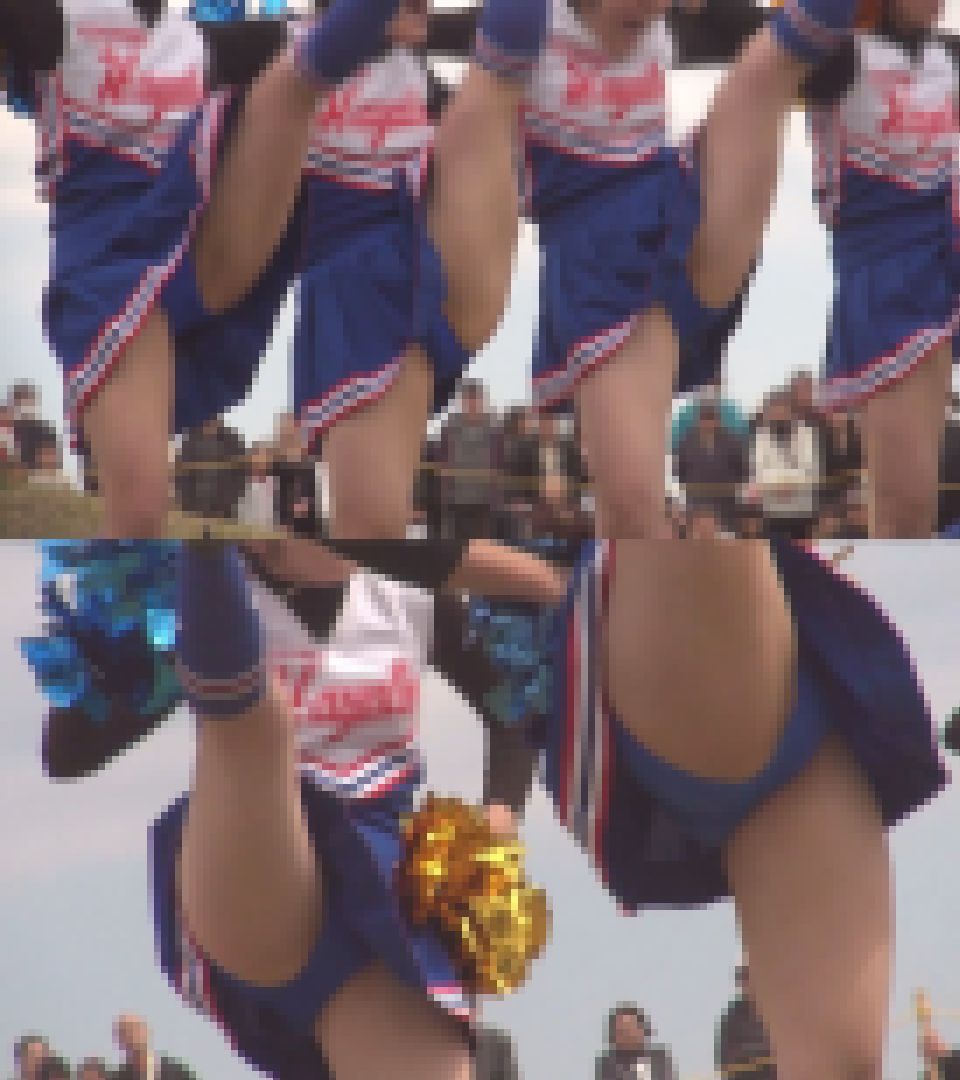 ピチピチJKチアガールハイキック連発！青いアンスコが食い込んじゃっていますUltra高画質verNO-1NO-2セット サンプル画像
