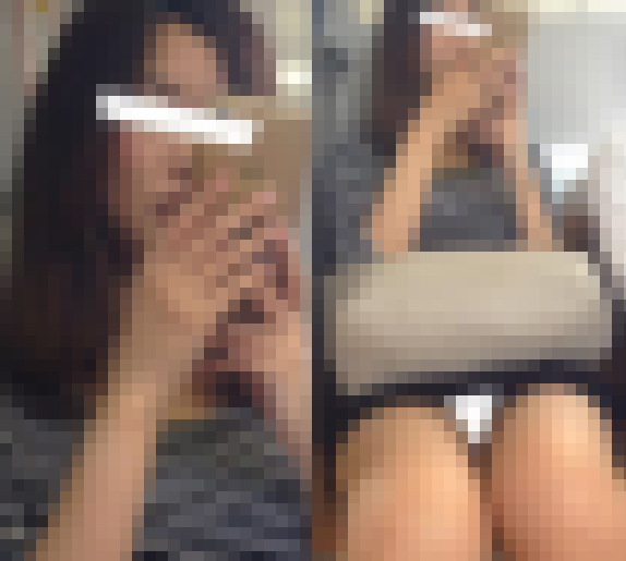 (電車対面）(顔出し）パンストあんよをきゅっと堅く閉じても…タイトミニ▼が無防備過ぎちゃった美人OLお姉さんを観察してみました! サンプル画像