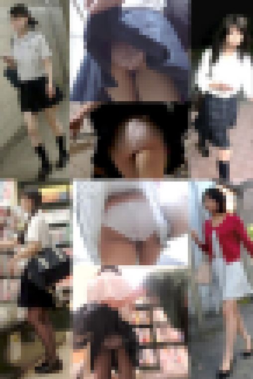 【4人セット】街中めくりP撮り動画 ＝鬼畜スカートめくり サンプル画像