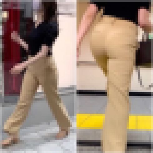 【2名・あそこを刺激するベージュパンツ】 画像