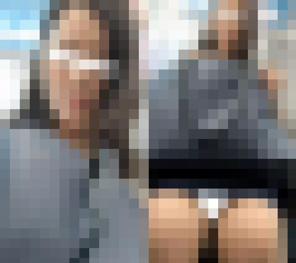 (電車対面）(顔出し)白いトップス…紺のタイトスカート…模範的でベーシックな装いの美人OLお姉さんを観察してみました!! サンプル画像