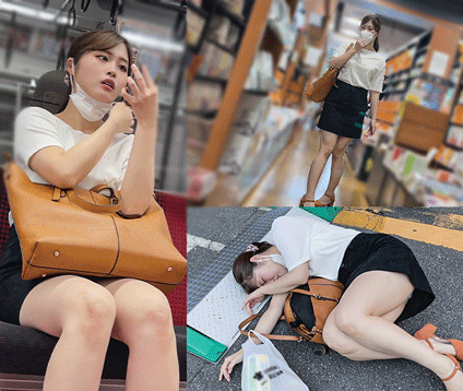 地下鉄ストーキング→昏〇姦 長身巨乳OL（Gカップ,ビクイキ,美脚）新〇野周辺 サンプル画像