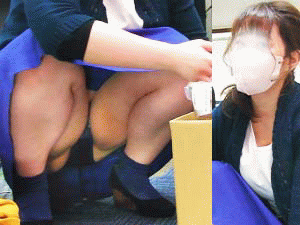 バレちゃった・・・　巨乳OLのドン引き　大人な黒パンティ サンプル画像