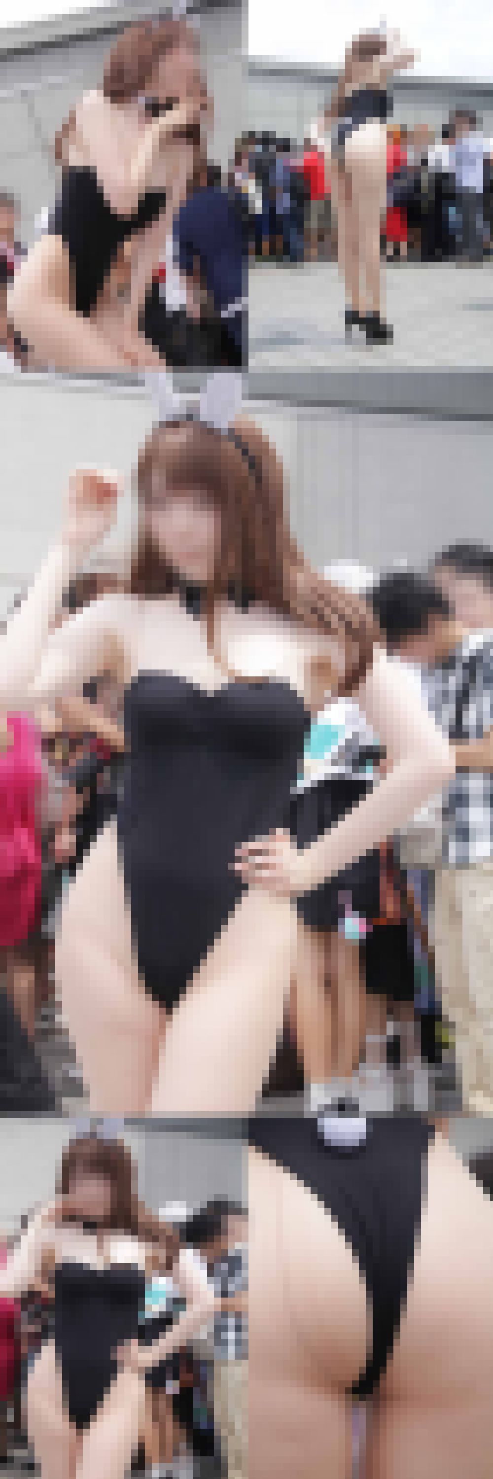 【写真】コ●ケの長身167cmの色白脚長ふんわり美人レイヤーのハイレグバニー（エントランス編）　神盛り670枚！　サンプル画像3