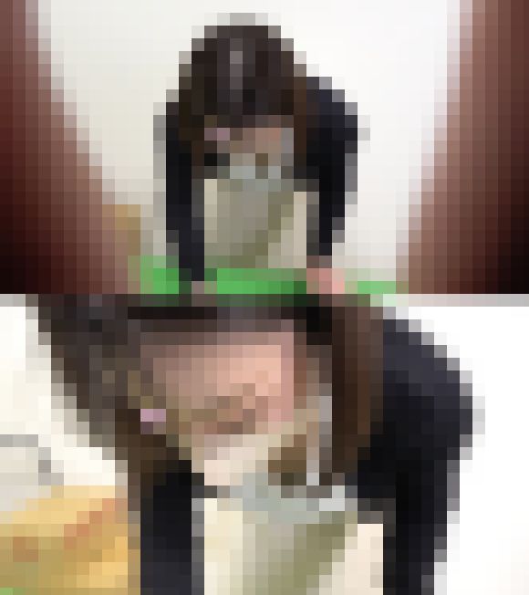 【集荷客胸チラ】美人客が伝票記入中に胸チラ/ブラの隙間から乳首丸見えでした。【パンチラ/胸チラ】　サンプル画像1