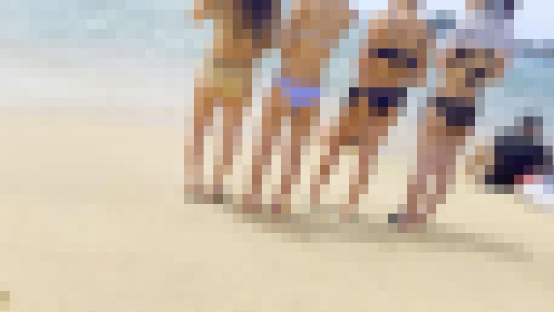 【4Ｋ60P】ビーチお散歩シリーズ☆☆☆お尻が沢山！！流行りの尻肉はみ出しVカットビキニギャル達！！　サンプル画像4