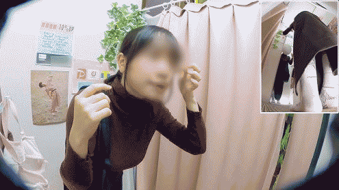 【S級美女第1弾】勝ち確!!爆乳美女の…　　ブラからはみ出る超どでか乳輪　僕のお店の試着室577 サンプル画像