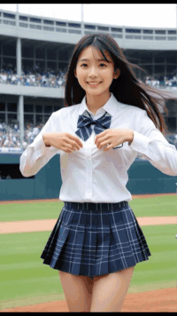 【動画】野球部 女子マネージャー③　〜元気をだして！制服女子ブラ見せ編〜　大画像
