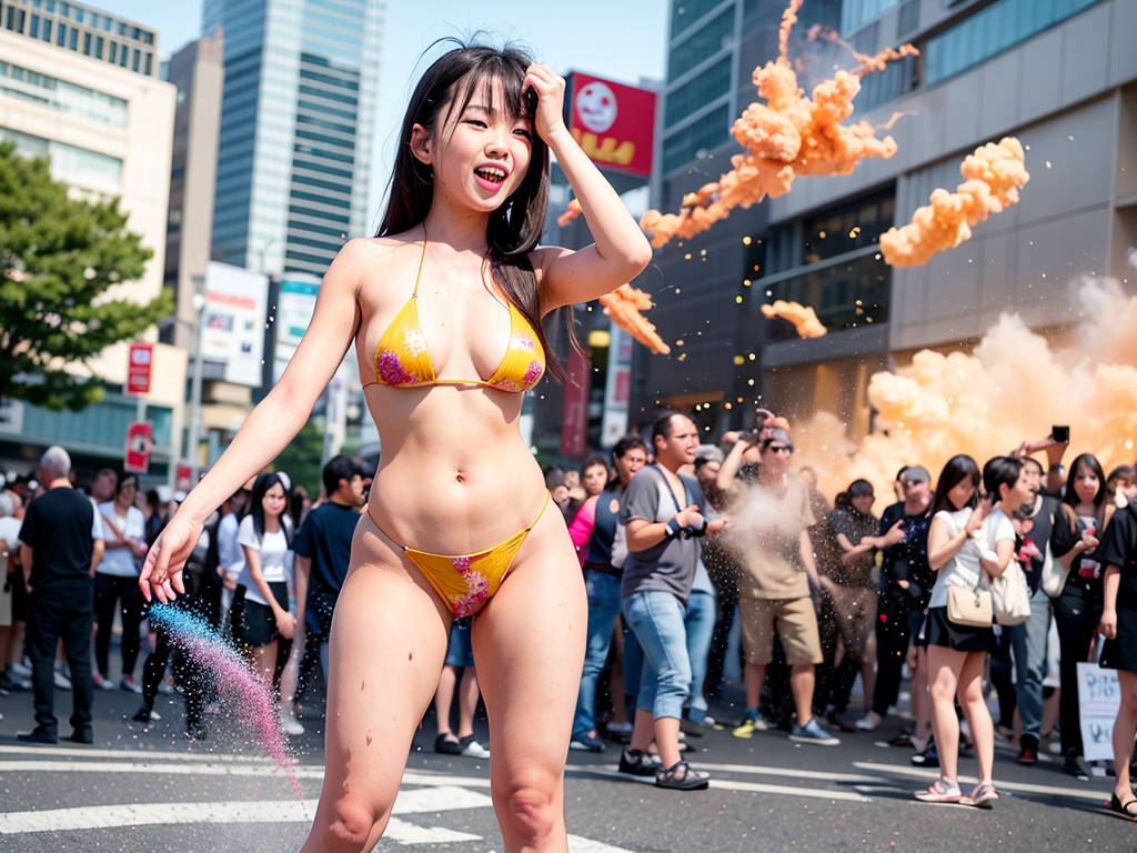 オリジナル素人　多賀城市　過激フラッシュモブ　画像1