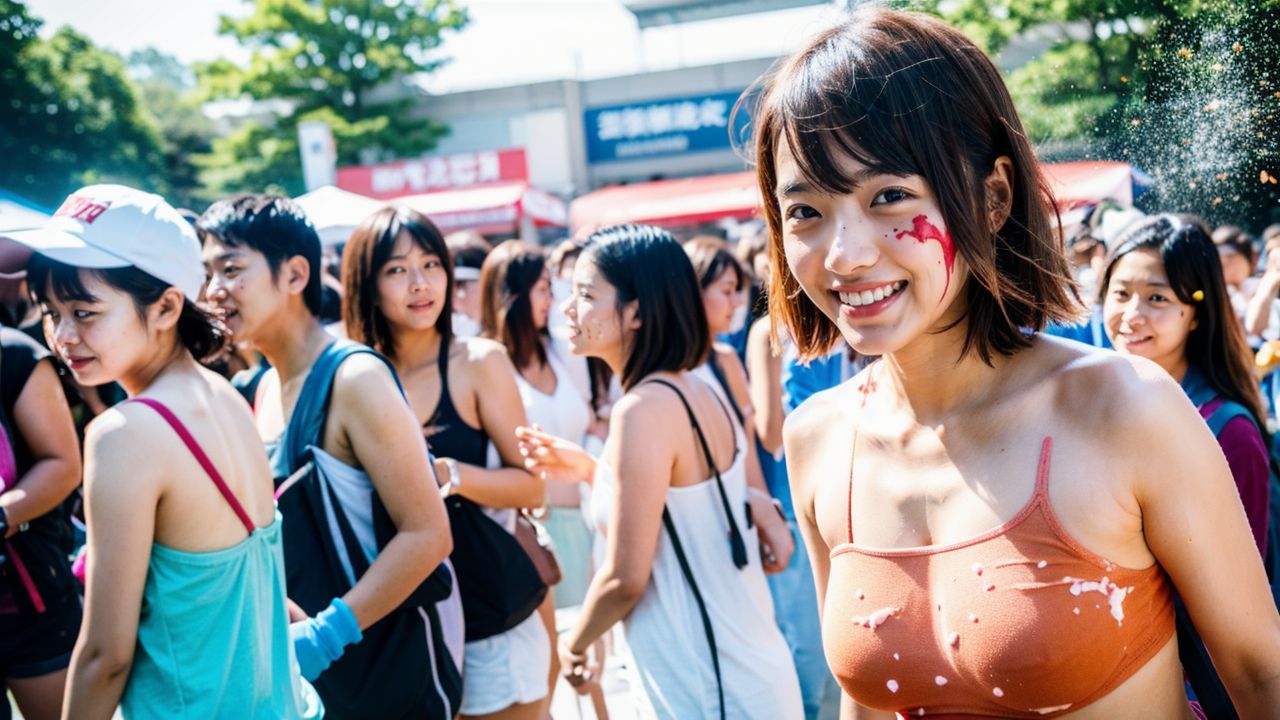 オリジナル素人　伊勢原市　過激フラッシュモブ　画像3