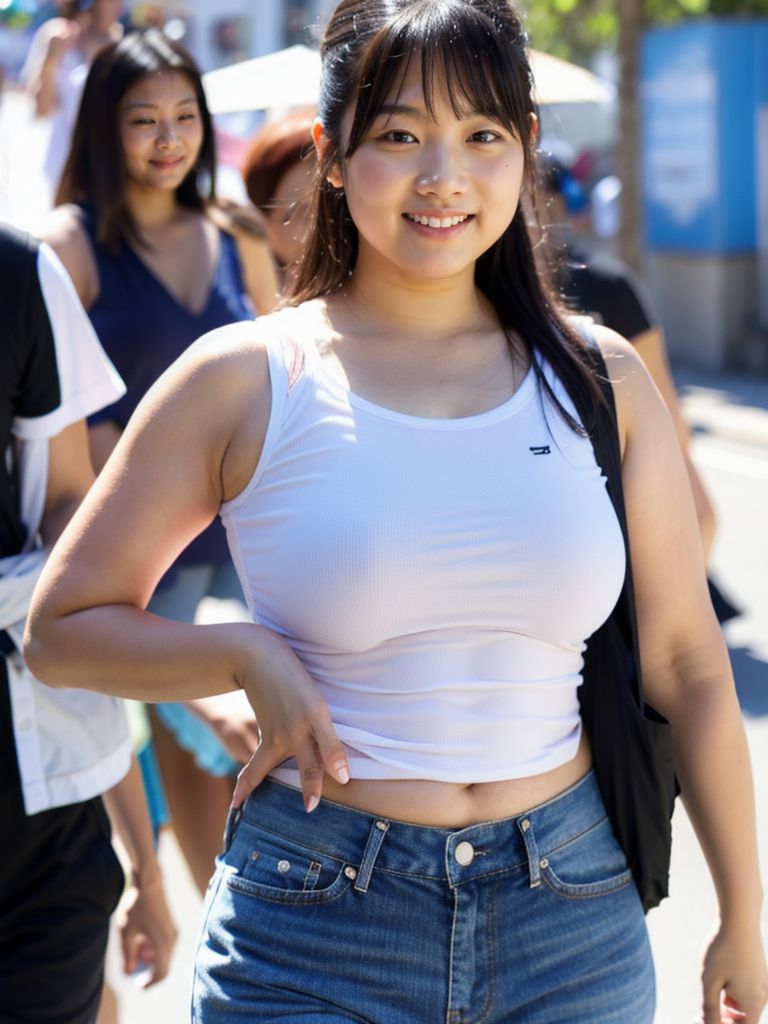 ぽっちゃり女子画像　東京都　中央区　2024年07月13日　ぽっちゃり女子　おデブ女子　画像