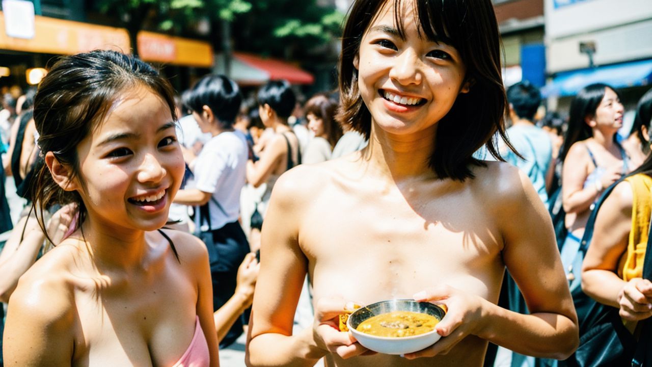 オリジナル素人　橿原市　カレーライス露出　画像1