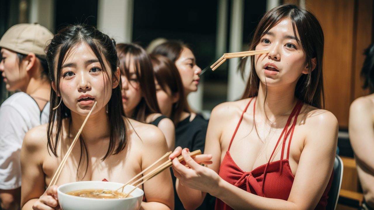 オリジナル素人　長崎県　佐世保市　ラーメン露出　画像1