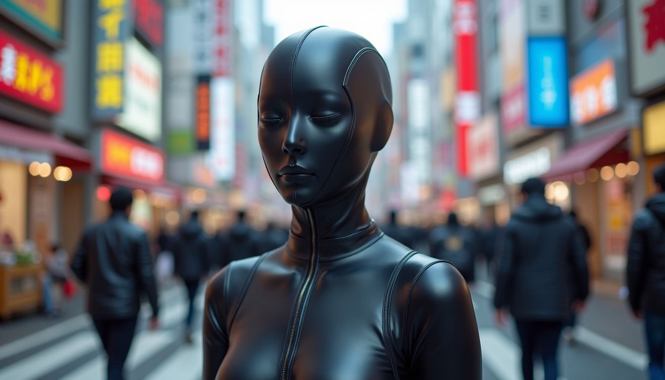 全身ラテックス画像　岐阜県　羽島市　2025年09月15日　キャットスーツ　画像