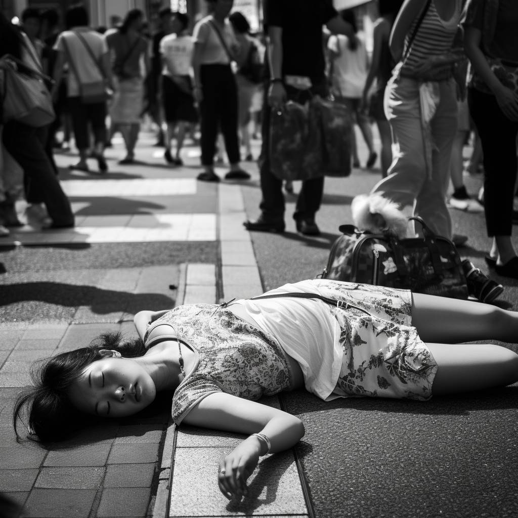 失神女子　群馬県　館林市　2024年06月16日　失神画像