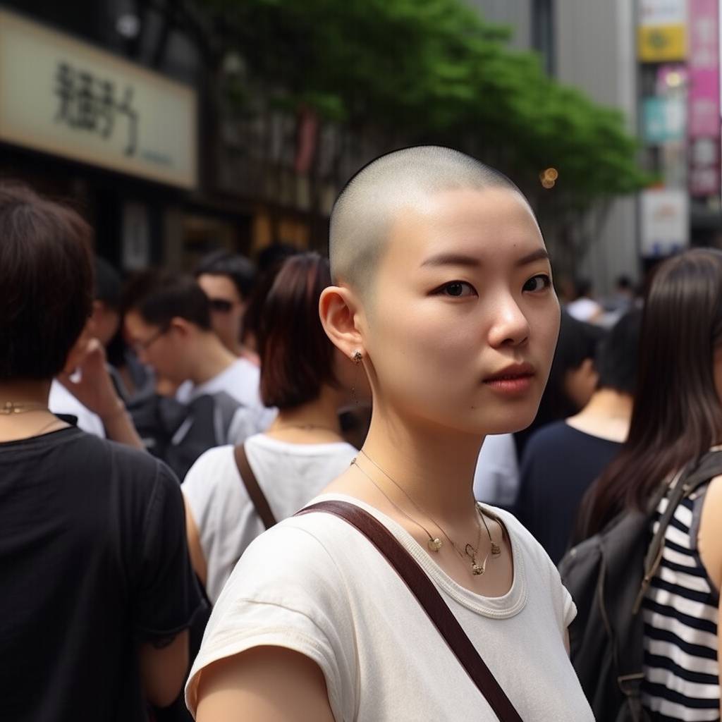 スキンヘッド坊主女子　渋谷　2023年04月01日 画像01