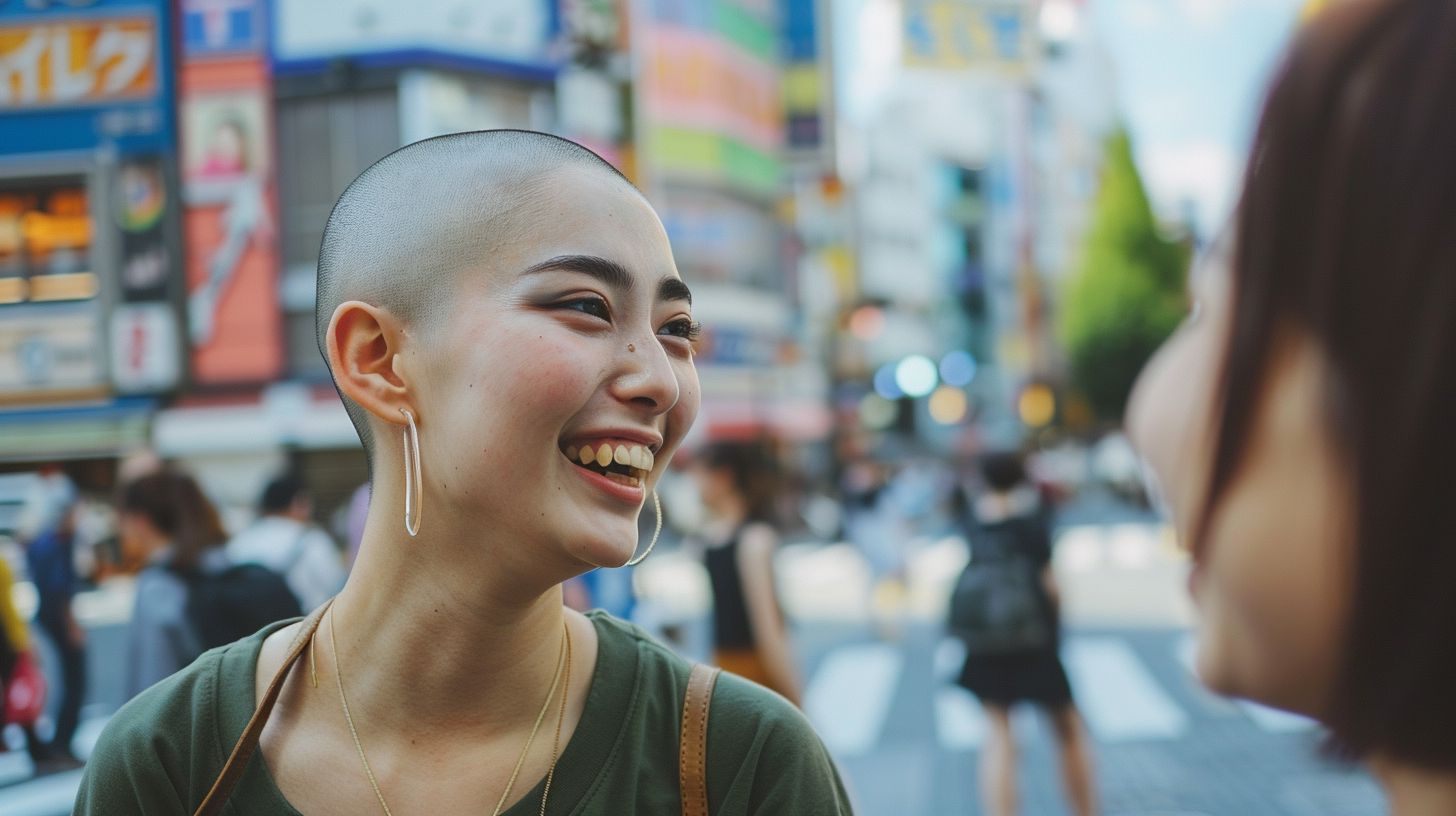 坊主女子画像　東京都　大田区　2025年05月10日　坊主女子　スキンヘッド女子　画像
