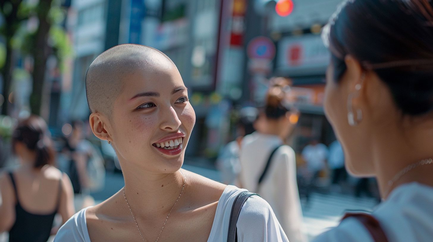 坊主女子画像　秋田県　由利本荘市　2025年05月21日　坊主女子　スキンヘッド女子　画像