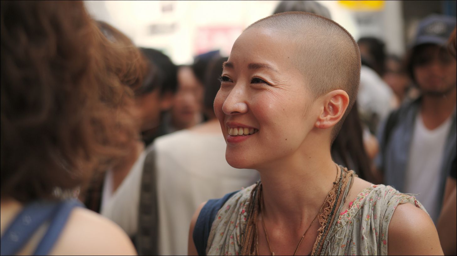 坊主女子画像 北海道 函館市 2025年06月18日 坊主女子 スキンヘッド女子 画像