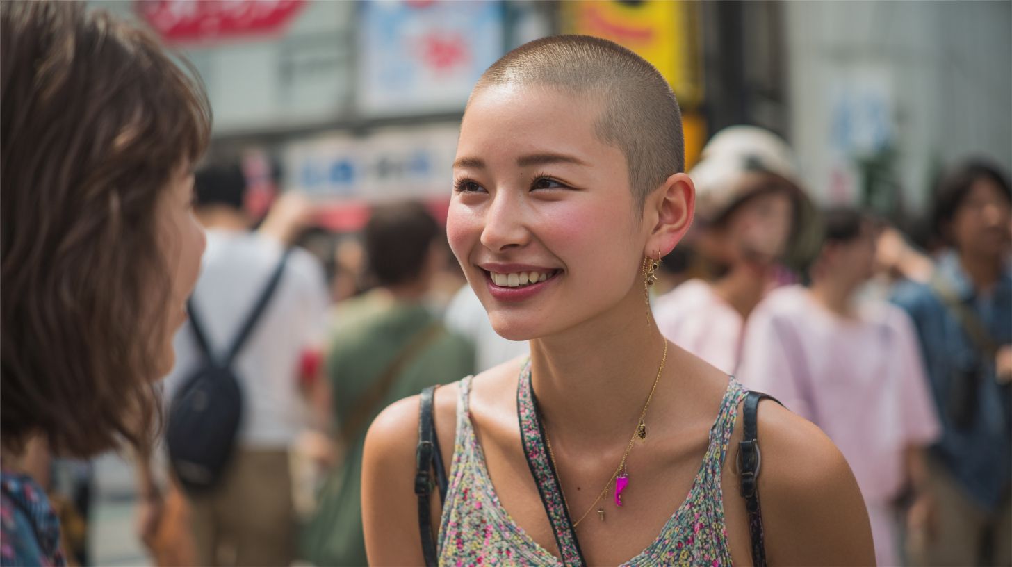 坊主女子画像　奈良県　生駒市　2025年08月25日　坊主女子　スキンヘッド女子　画像