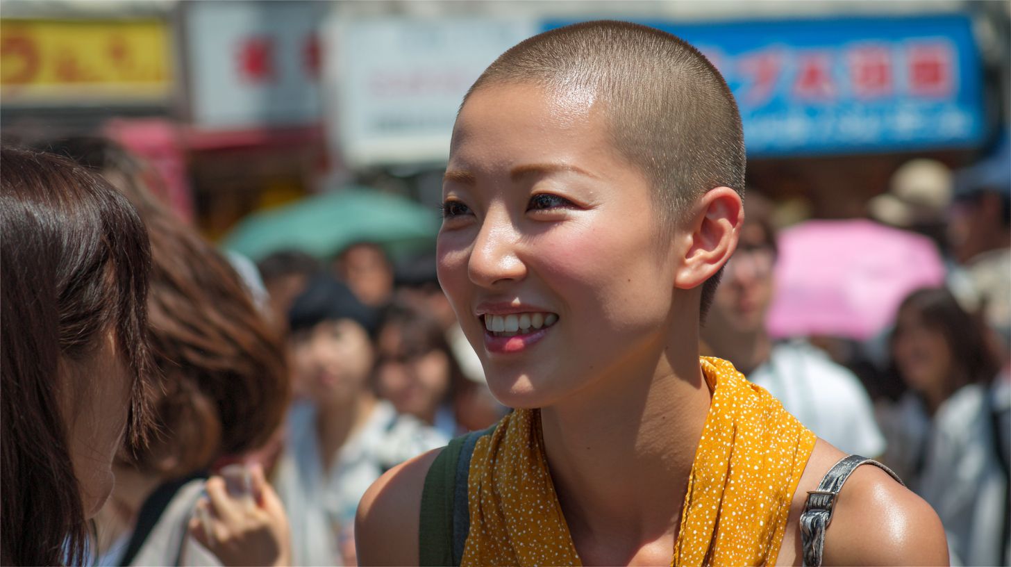 坊主女子画像　奈良県　香芝市　2025年10月01日　坊主女子　ぼうず女子　画像