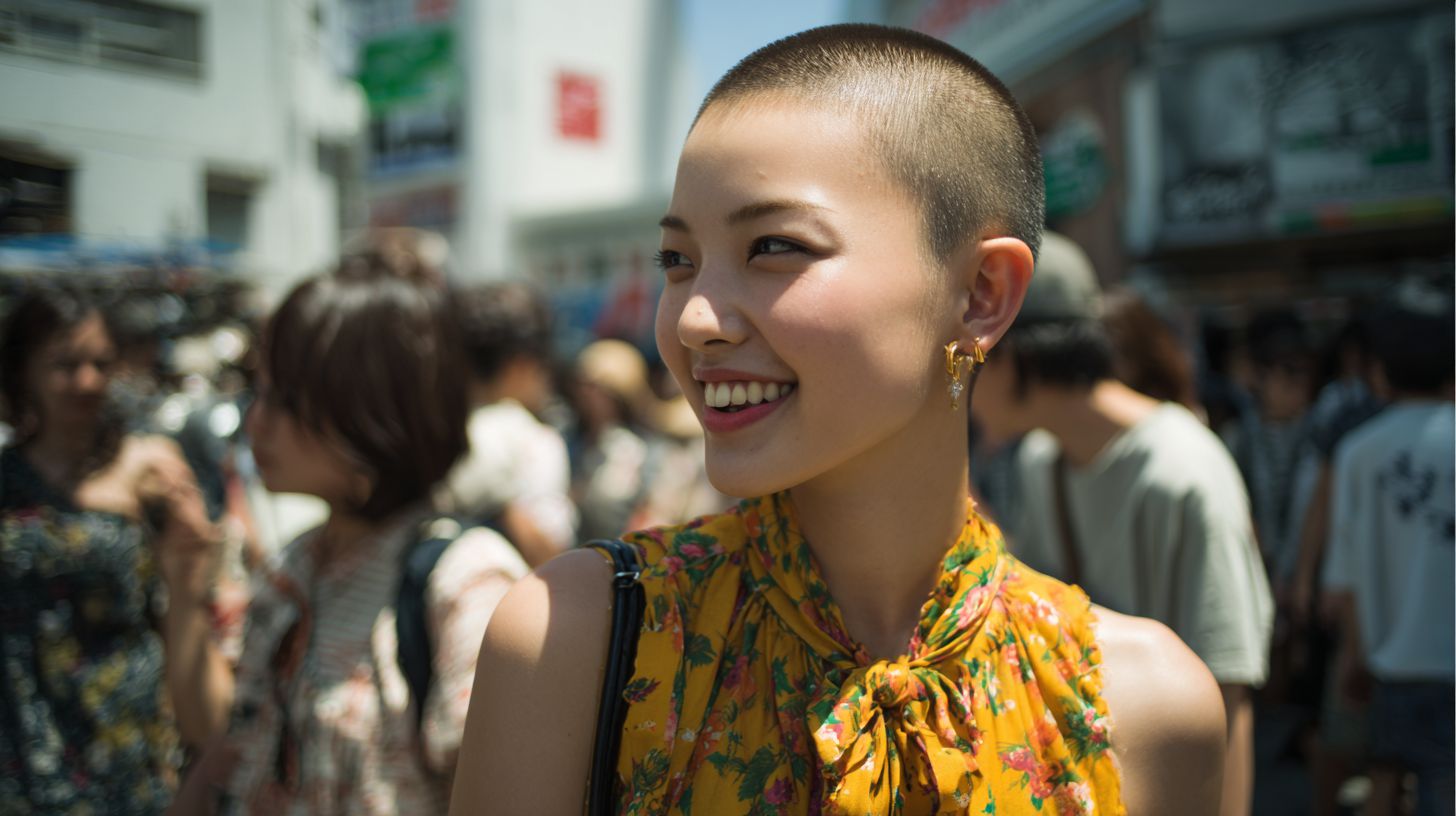 坊主女子画像　沖縄県　うるま市　2025年11月24日　坊主女子　剃髪女子　画像