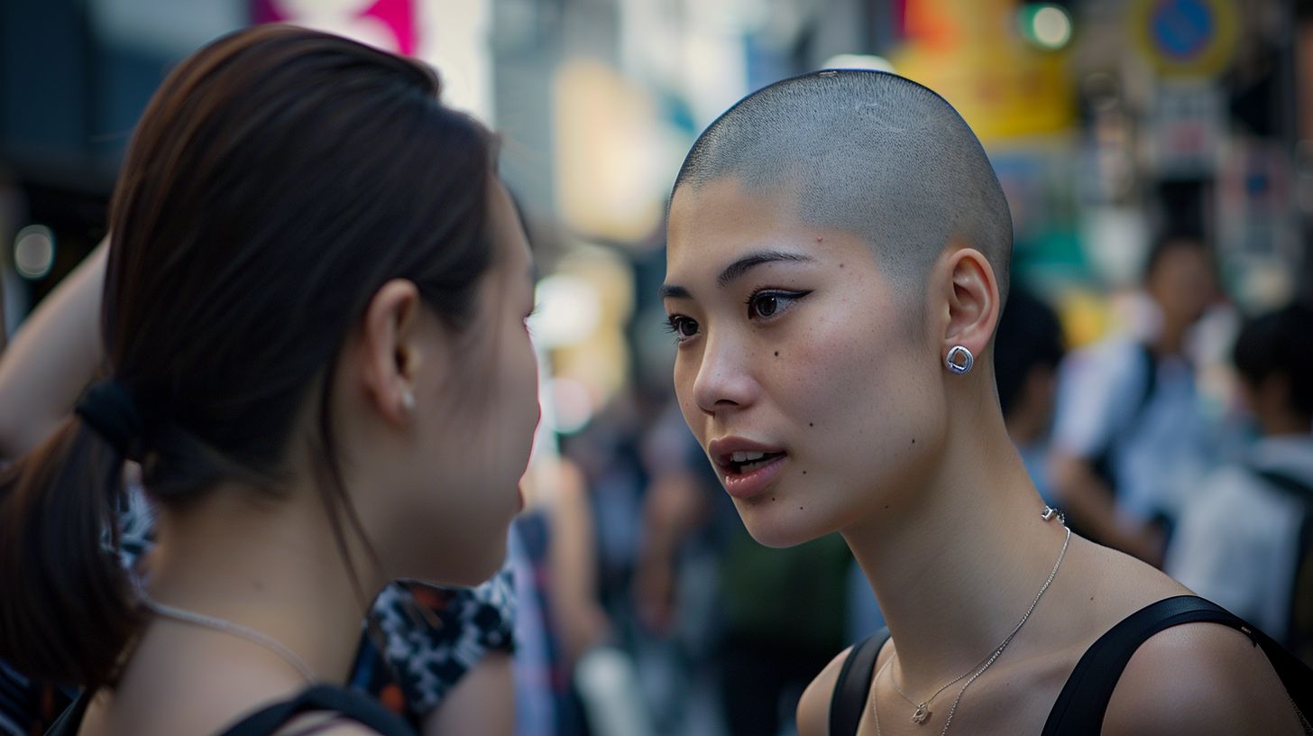 スキンヘッド画像　三重県　名張市　2024年12月12日　スキンヘッド女子　剃毛　画像