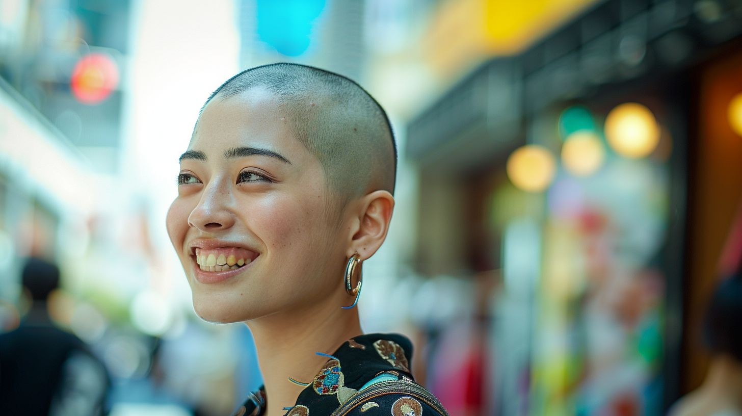 スキンヘッド画像　千葉県　八千代市　2025年02月14日　スキンヘッド女子　剃髪　画像