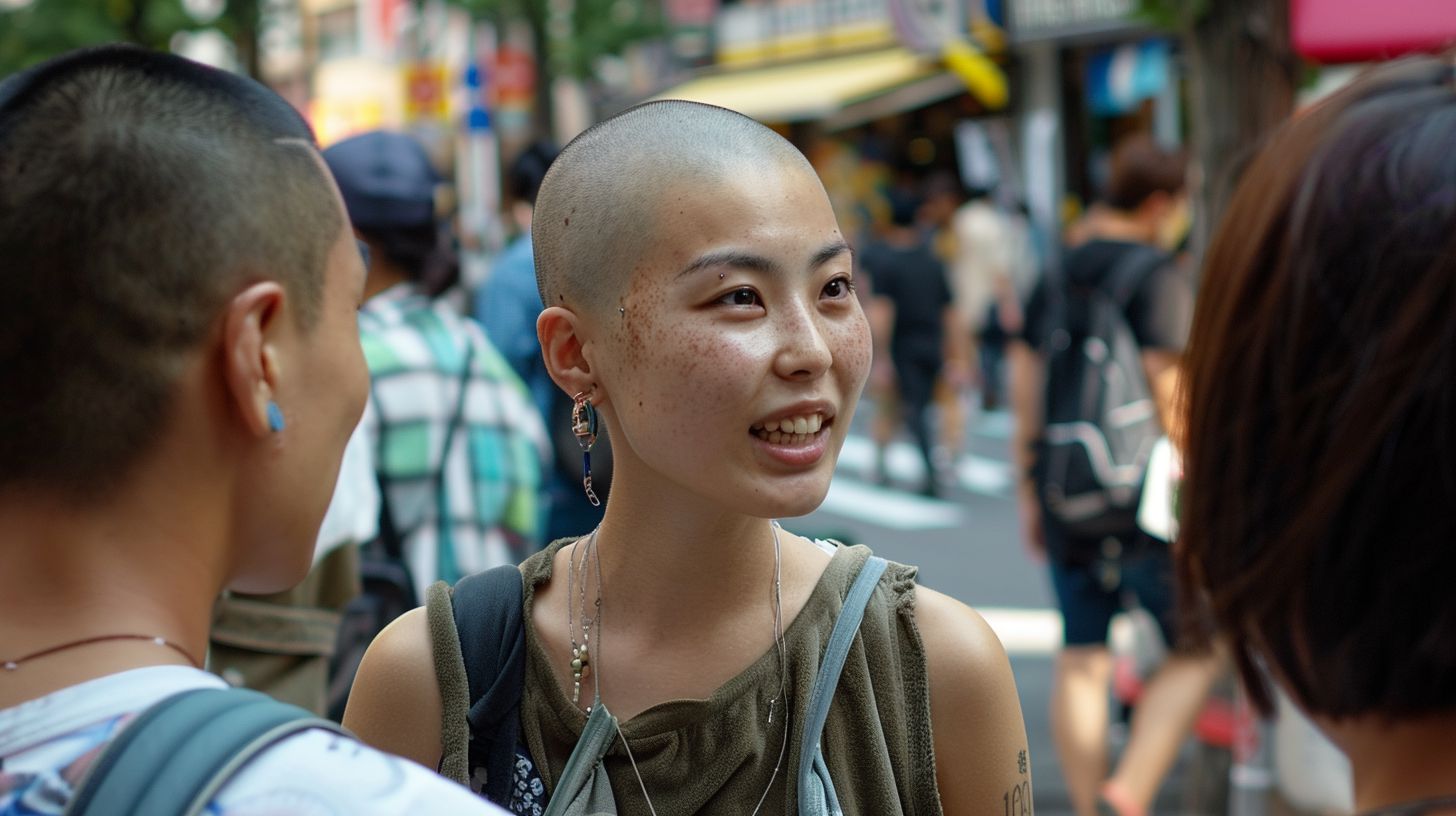 坊主女子画像　埼玉県　日高市　2024年06月06日　坊主女子　ぼうず女子　画像