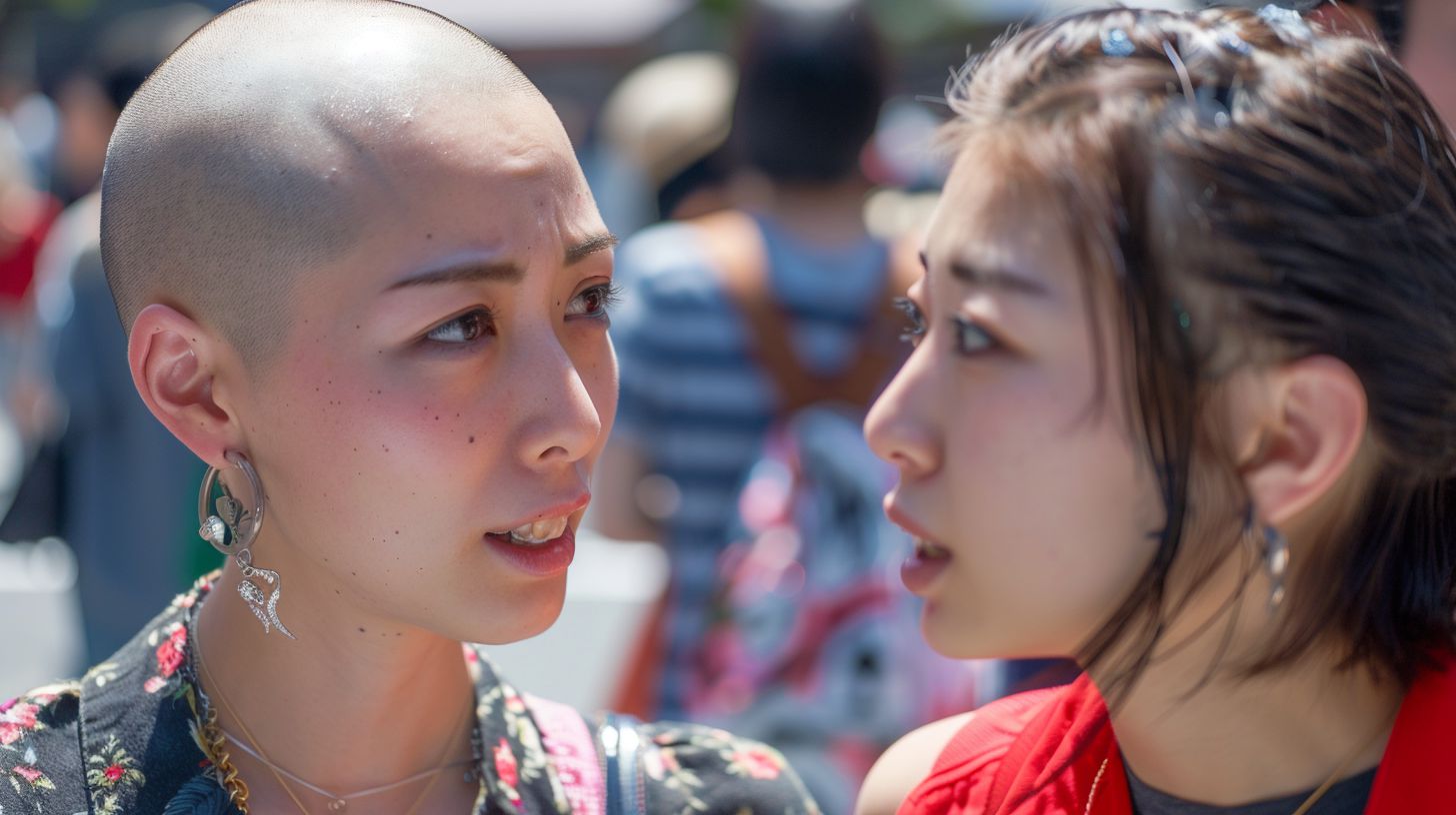坊主女子画像　佐賀県　唐津市　2024年07月11日　坊主女子　坊主女子　画像