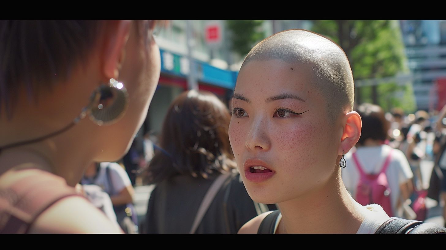 坊主女子画像　埼玉県　和光市　2024年09月04日　坊主女子　スキンヘッド女子　画像
