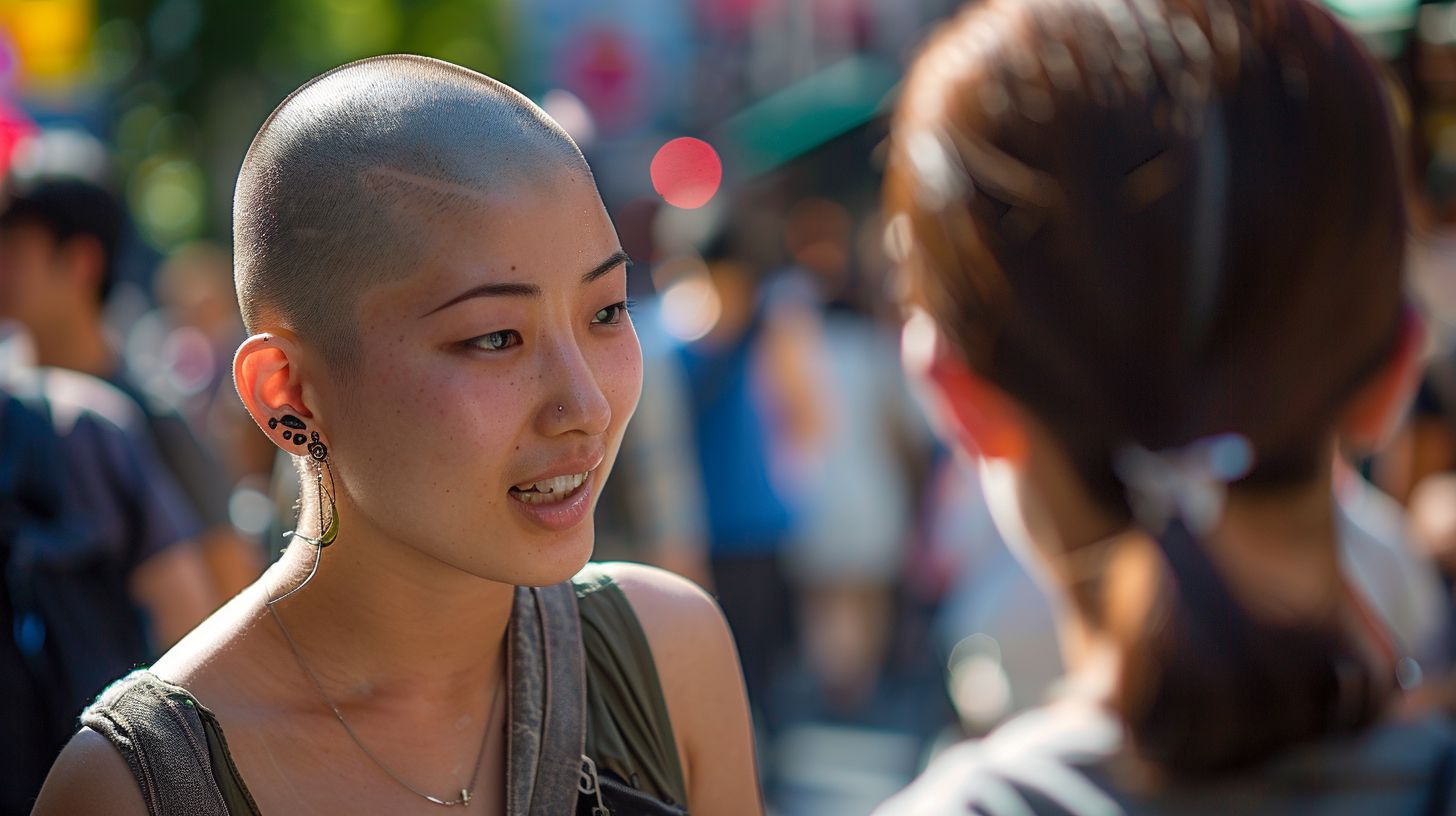 坊主女子画像　佐賀県　唐津市　2025年03月24日　坊主女子　ぼうず女子　画像
