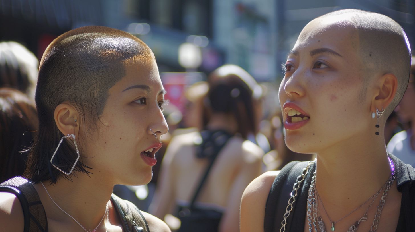坊主女子画像　山形県　米沢市　2025年05月01日　坊主女子　スキンヘッド女子　画像