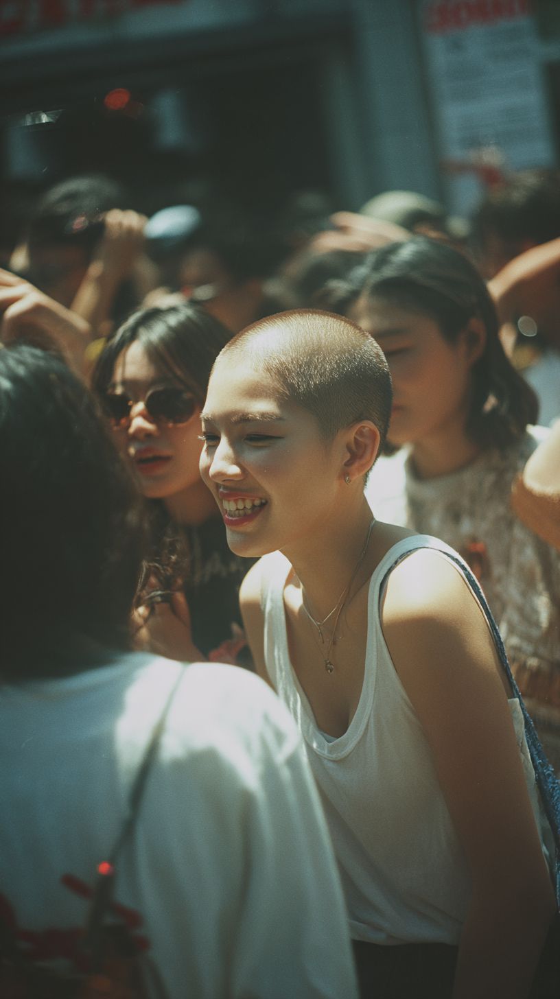 坊主女子画像　山梨県　南アルプス市　2026年03月20日　坊主女子　スキンヘッド女子　画像