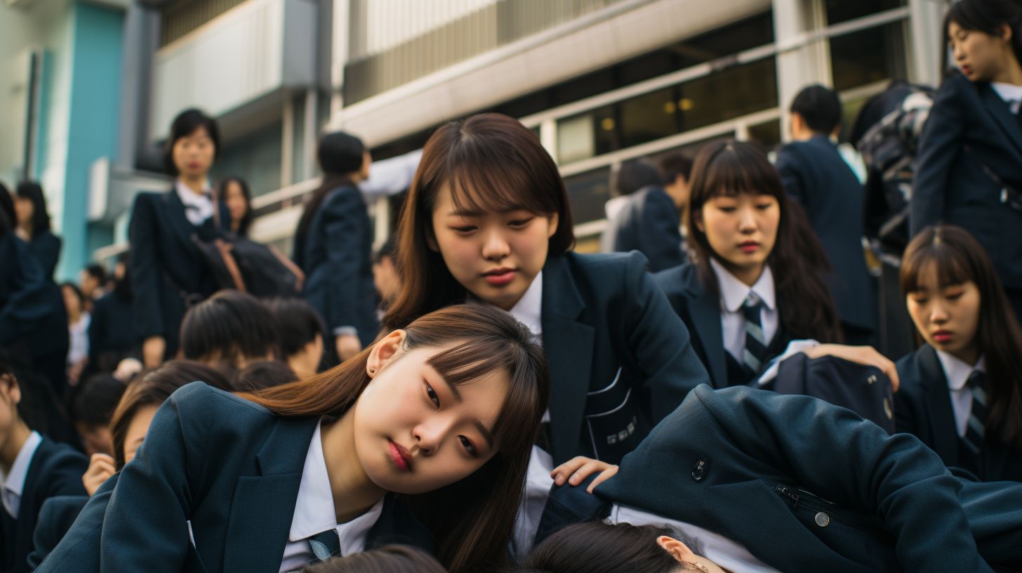 路上で寝る女性　福岡県　久留米市　2023年10月05日　路上で寝る女性　画像