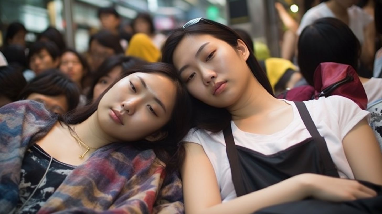 路上で寝る女性　大阪府　和泉市　2024年03月11日　路上で寝る女性　画像