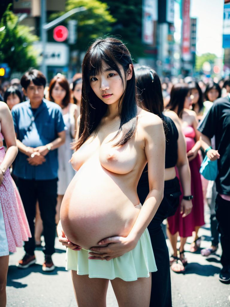 出産間近の妊婦 露出画像 岩手県 一関市 2024年12月19日 出産間近の妊婦 過激フラッシュモブ 画像