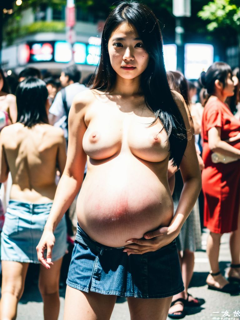 出産間近の妊婦　露出画像　東京都　青梅市　2025年01月07日　出産間近の妊婦　フラッシュモブ　画像