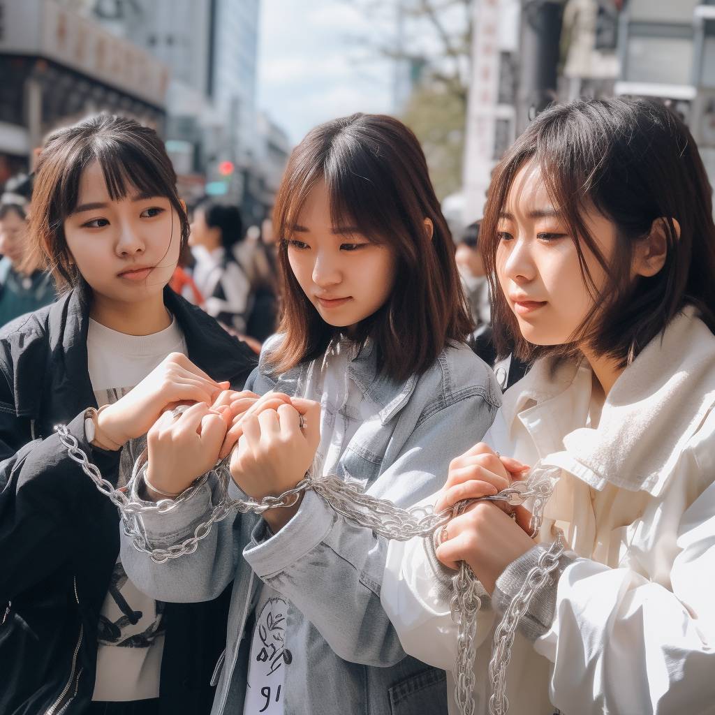 手錠される女性　三重県　鈴鹿市　2023年07月05日　手錠女子画像