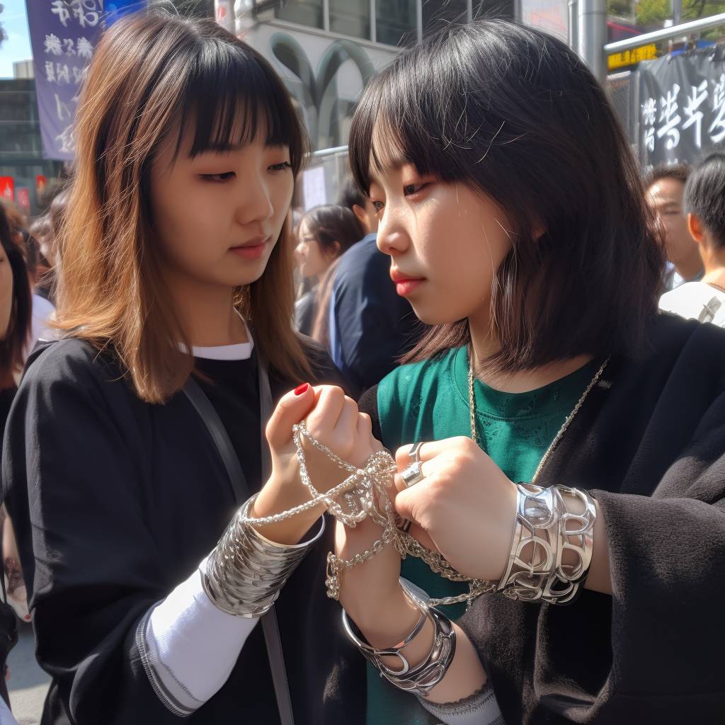 手錠される女性　大阪府　守口市　2023年07月23日　手錠女子画像