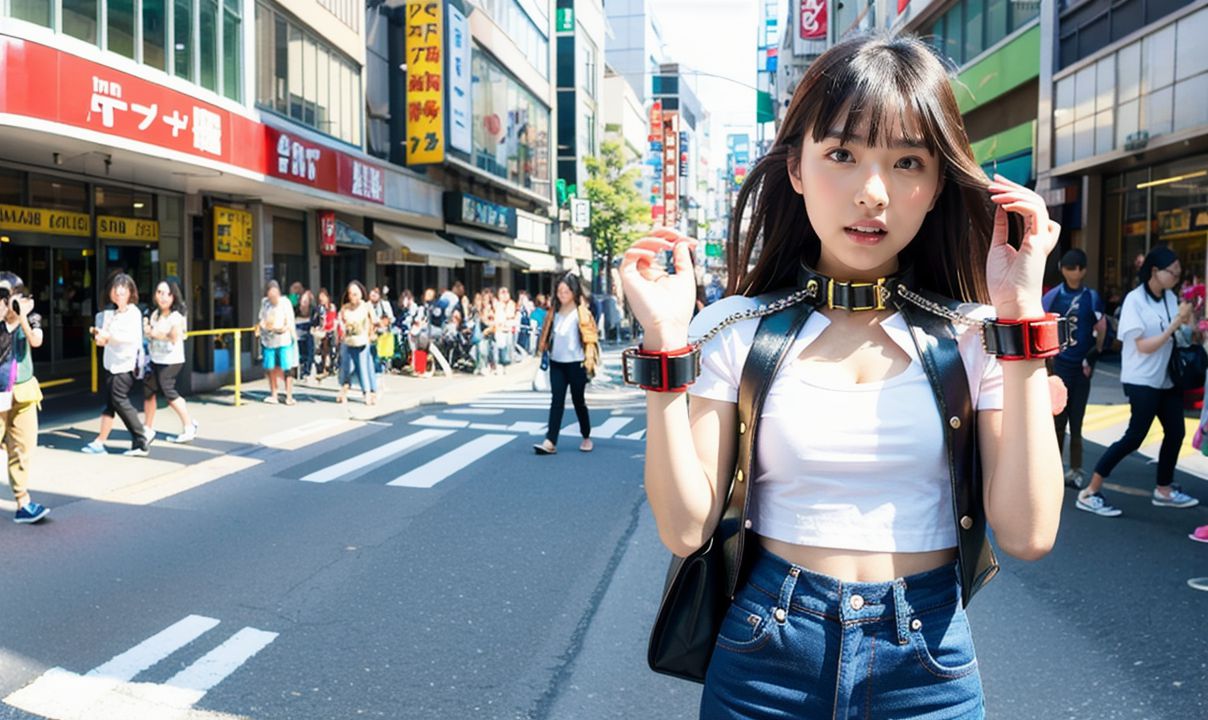 手錠される女性　北海道　北広島市　2025年06月14日　手錠女子画像