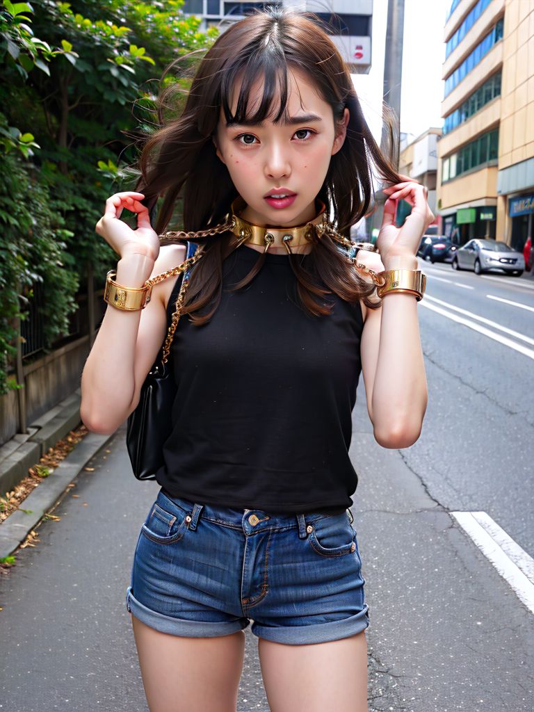 手錠される女性　熊本県　天草市　2025年11月21日　手錠女子画像