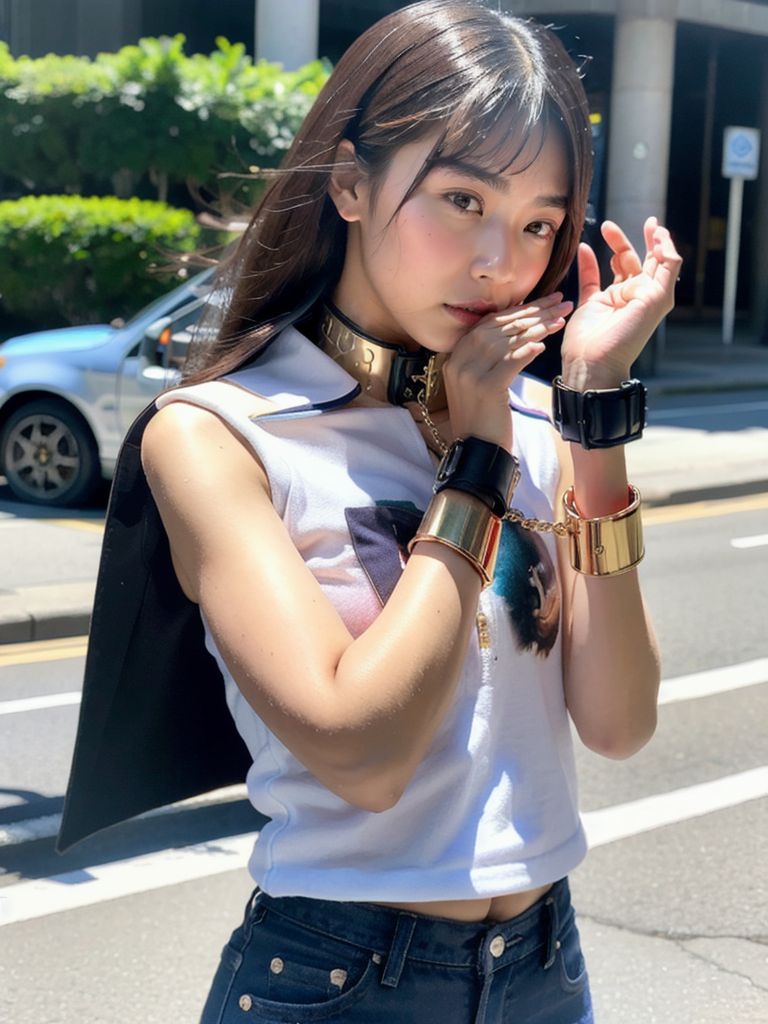 手錠される女性　北海道　苫小牧市　2025年11月22日　手錠女子画像