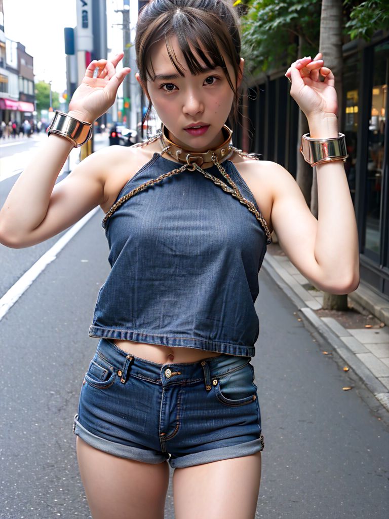 手錠される女性　山梨県　南アルプス市　2025年12月03日　手錠女子画像